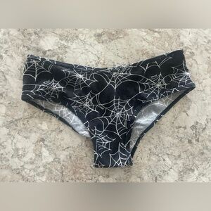 VS PINK Halloween Panty Cotton Cheekster Spiderweb Large